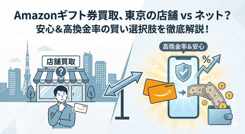 Amazonギフト券の買取、東京の店舗が安心？高換金率の選択肢を解説